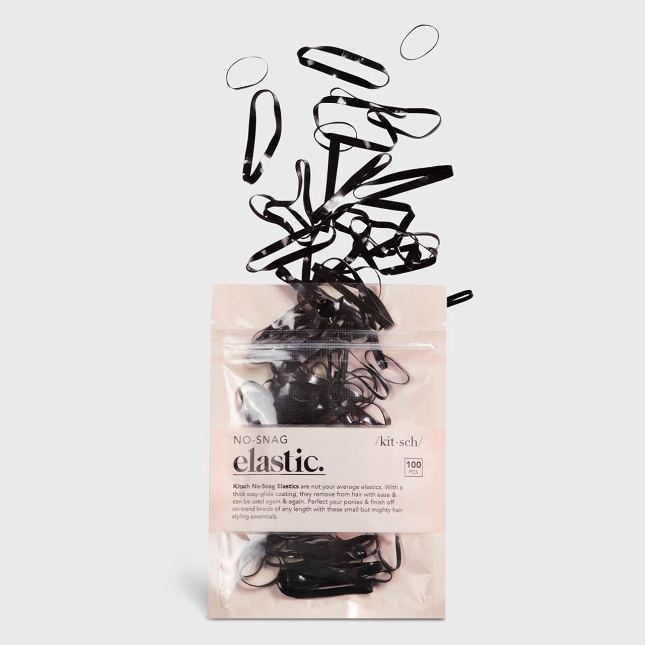 KITSCH No-Snag Elastic 100pc (Black)