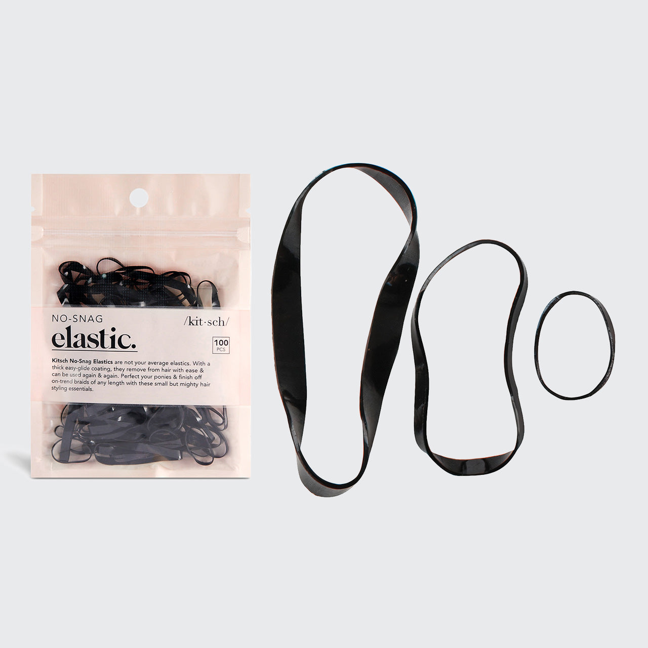 KITSCH No-Snag Elastic 100pc (Black)