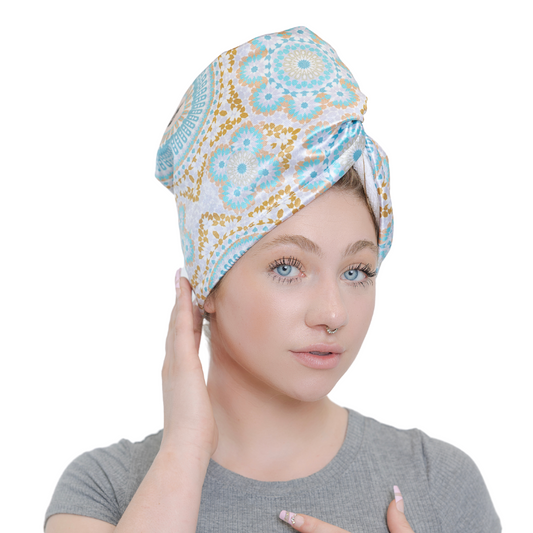 Bounce Curl Satin Microfiber Turban - MANEPRINT