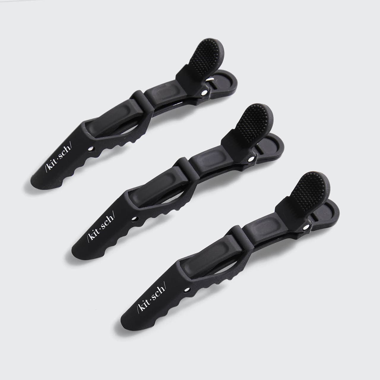 KITSCH No Slip Crocodile Clip 3pc - Black