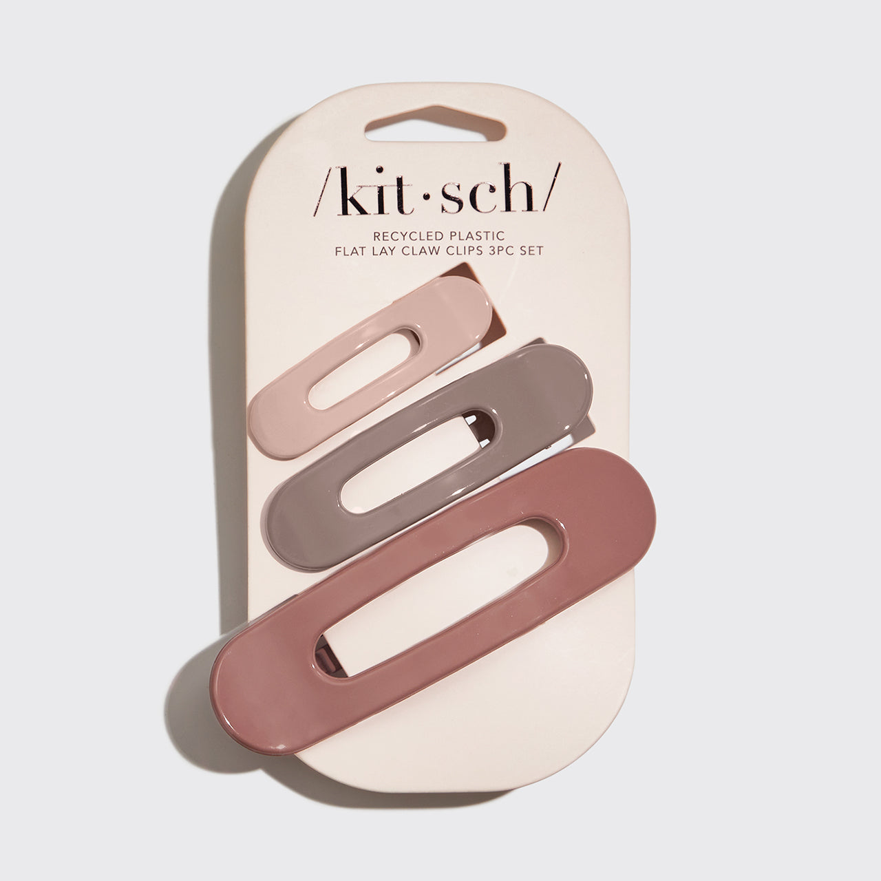 KITSCH Flat Lay Claw Clip 3pc Flat- Terracotta