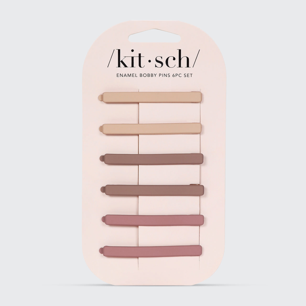 KITSCH Enamel Bobby Pins 6pcs- Terracotta