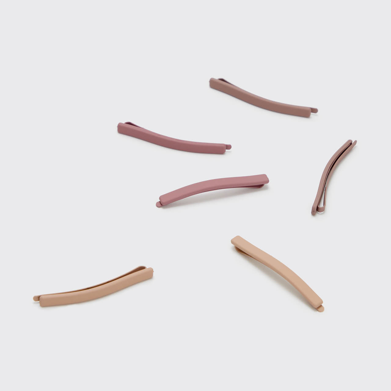 KITSCH Enamel Bobby Pins 6pcs- Terracotta