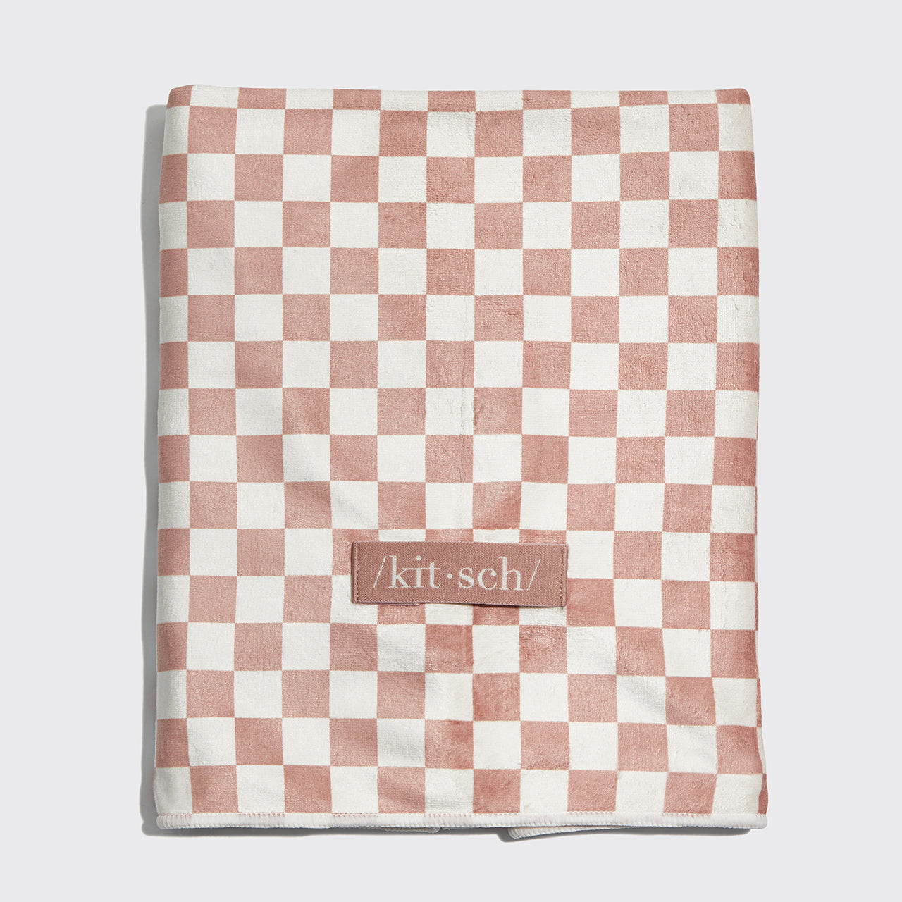 KITSCH XL Quick-Dry Hair Towel Wrap - Checker