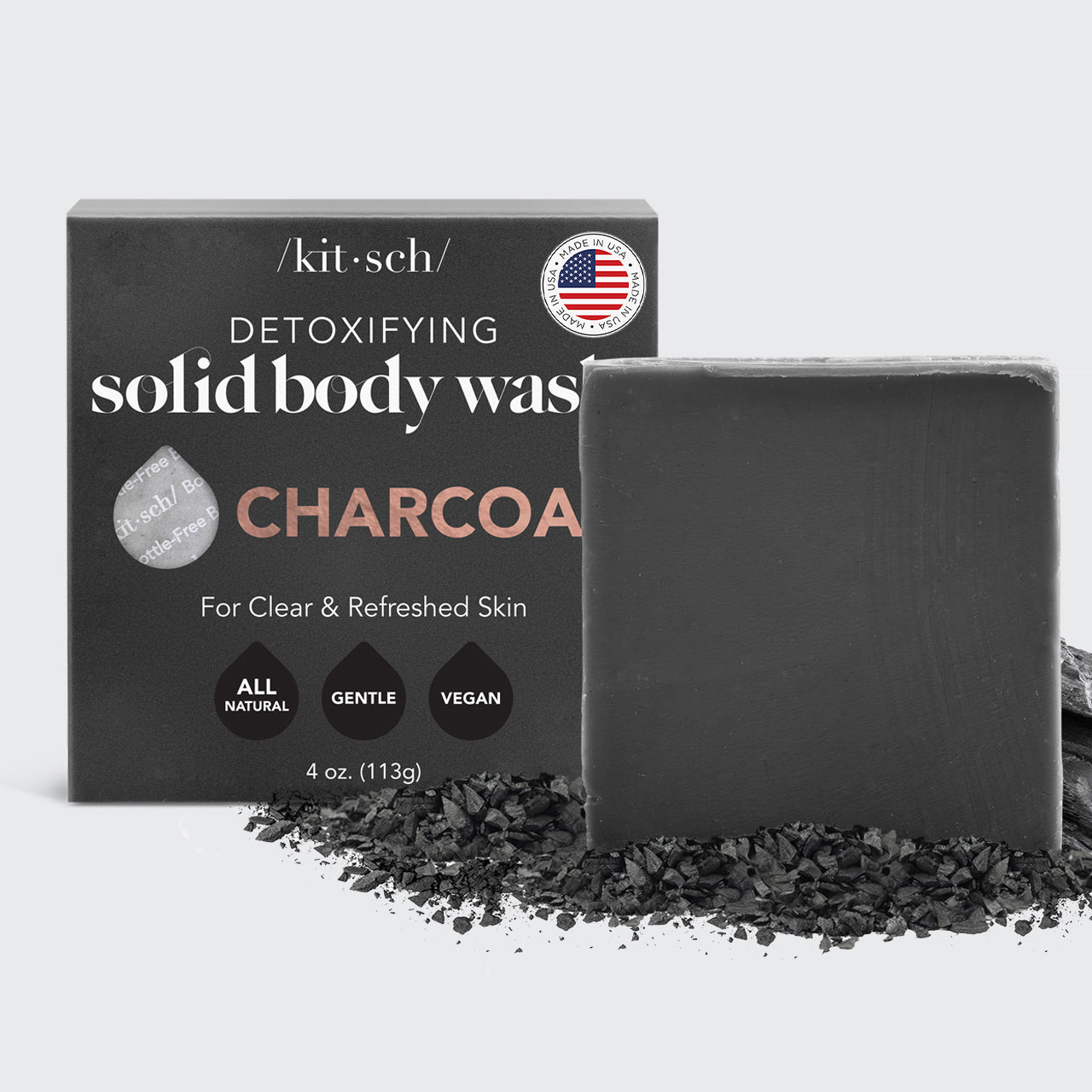 KITSCH Charcoal Detoxifying Body Wash Bar