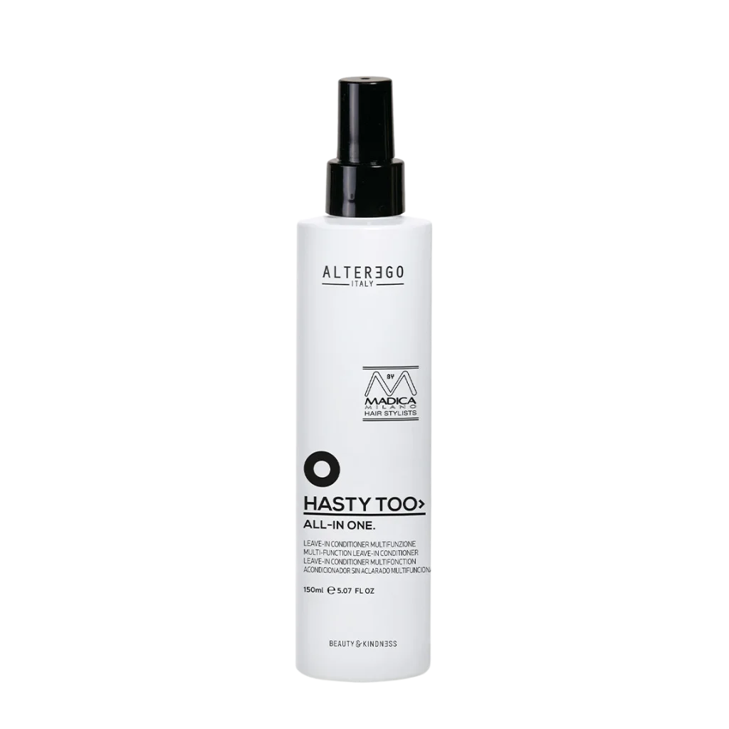 Alter Ego Hasty Too All-In-One Leave In Conditioner at MANEPRINT – a multifunctional spray that detangles, hydrates, protects from heat, and smooths hair for everyday care.