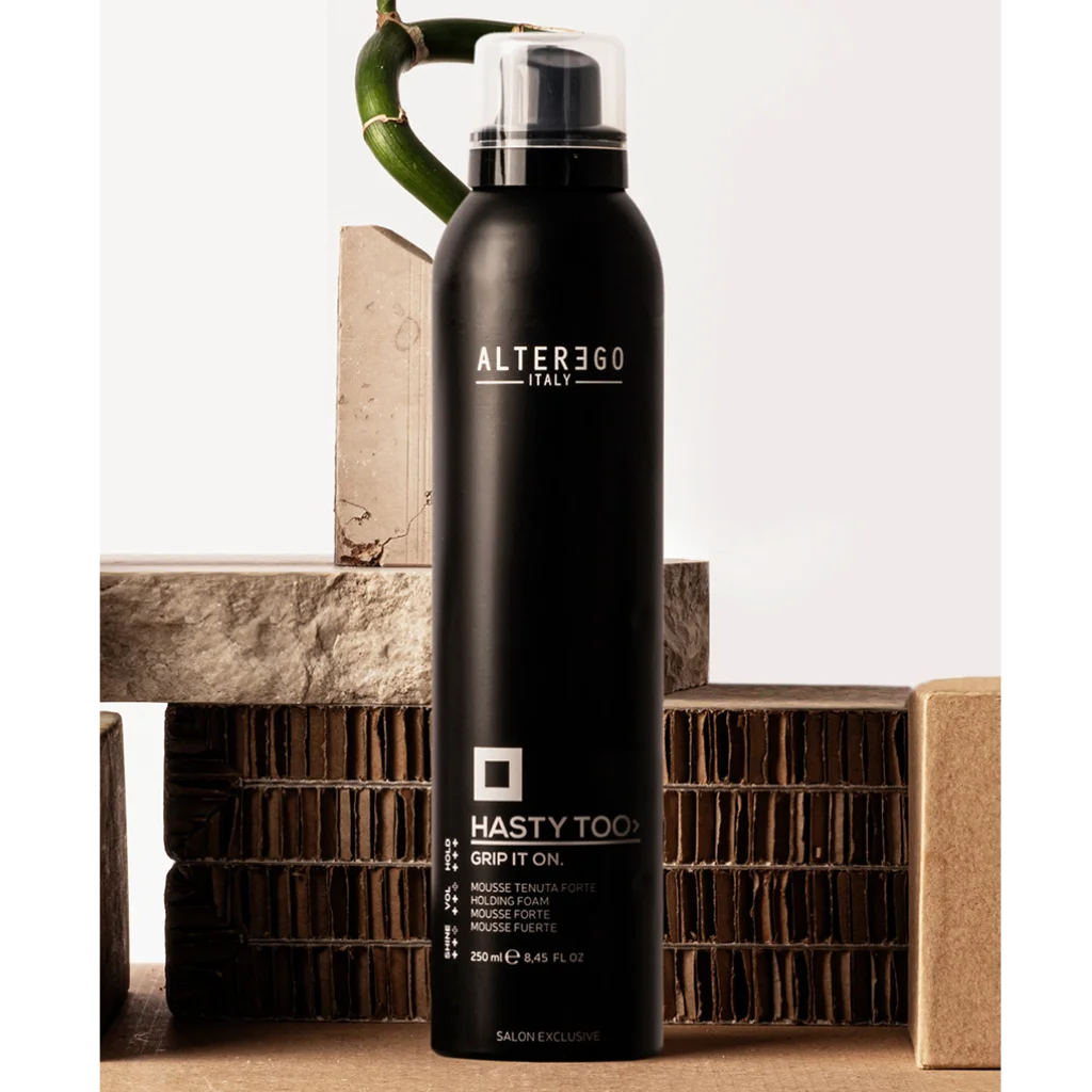Alter Ego Grip It On Holding Foam – Firm Hold & Frizz Control at MANEPRINT. Shop Now.