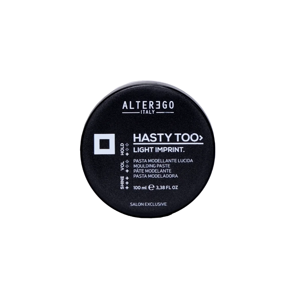 Alter Ego Hasty Too Light Imprint at MANEPRINT – a lightweight styling spray that provides flexible hold, natural movement, and a touchable finish.