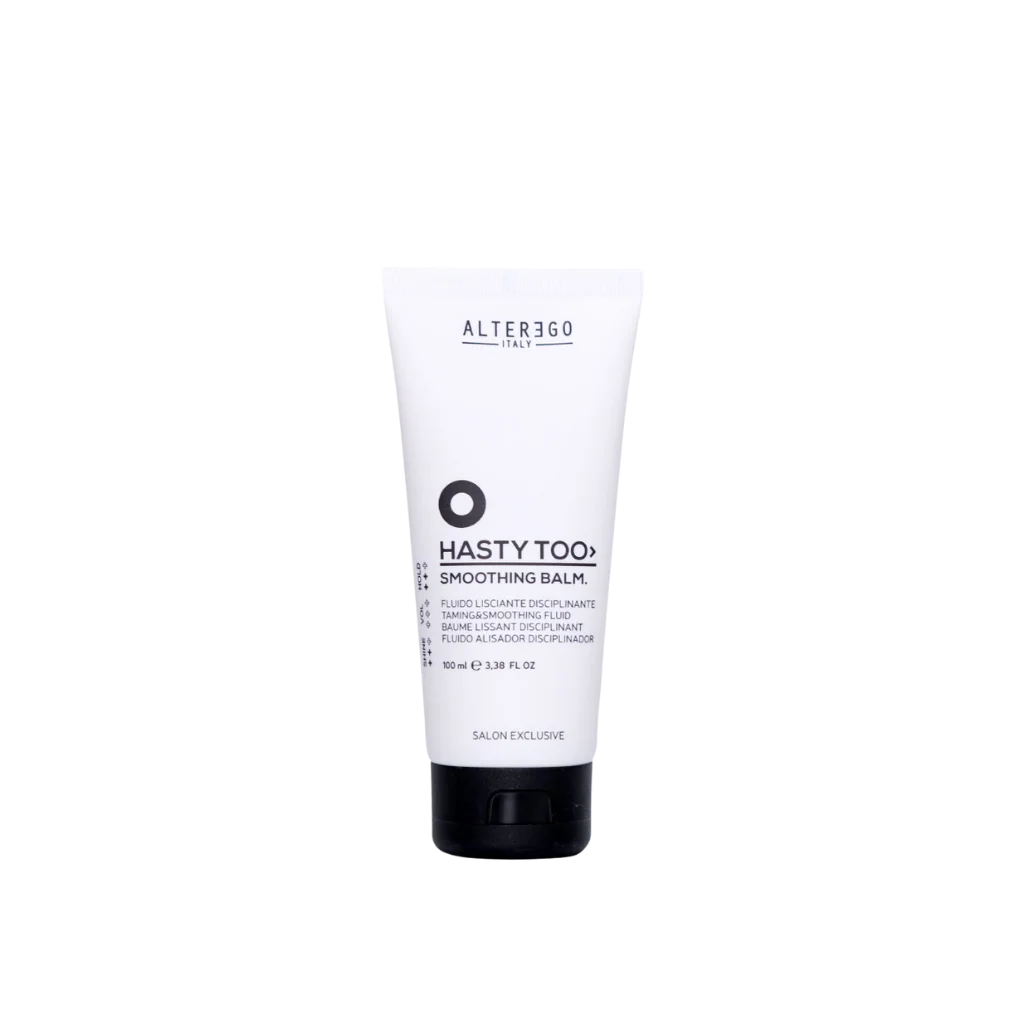 Alter Ego Smoothing Balm at MANEPRINT – a nourishing leave-in balm that tames frizz, smooths hair, and protects against heat for a silky finish.
