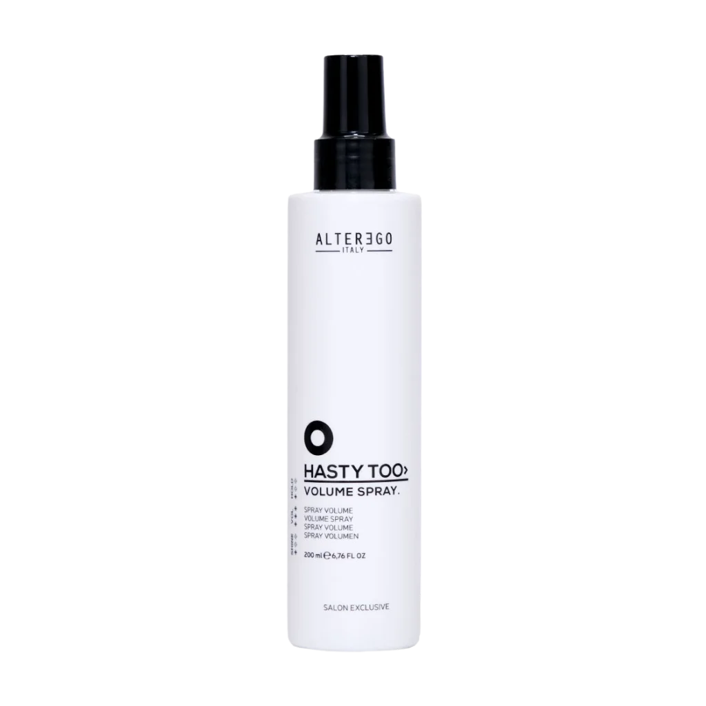 Alter Ego Too Hasty Volume Spray at MANEPRINT β a lightweight spray that adds body, lift, and long-lasting volume while protecting hair during styling.