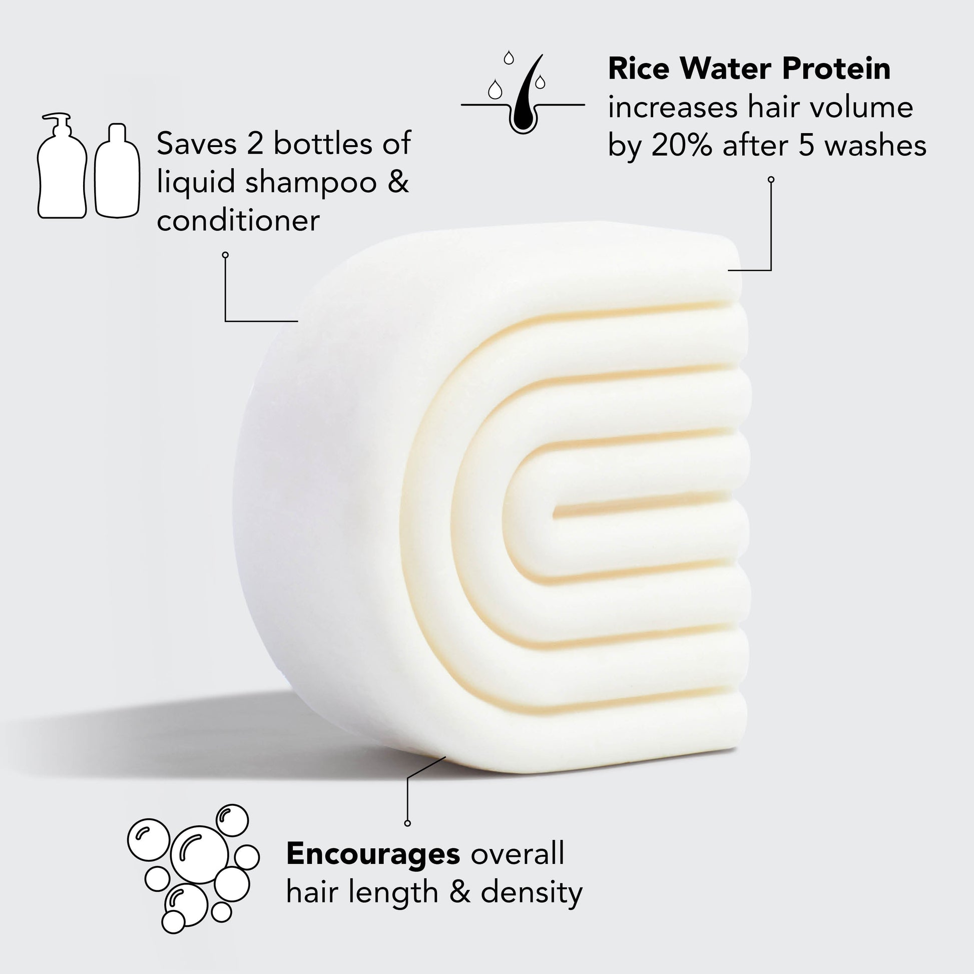 KITSCH Rice Water Shampoo & Conditioner Combo for Hair Growth - MANEPRINT