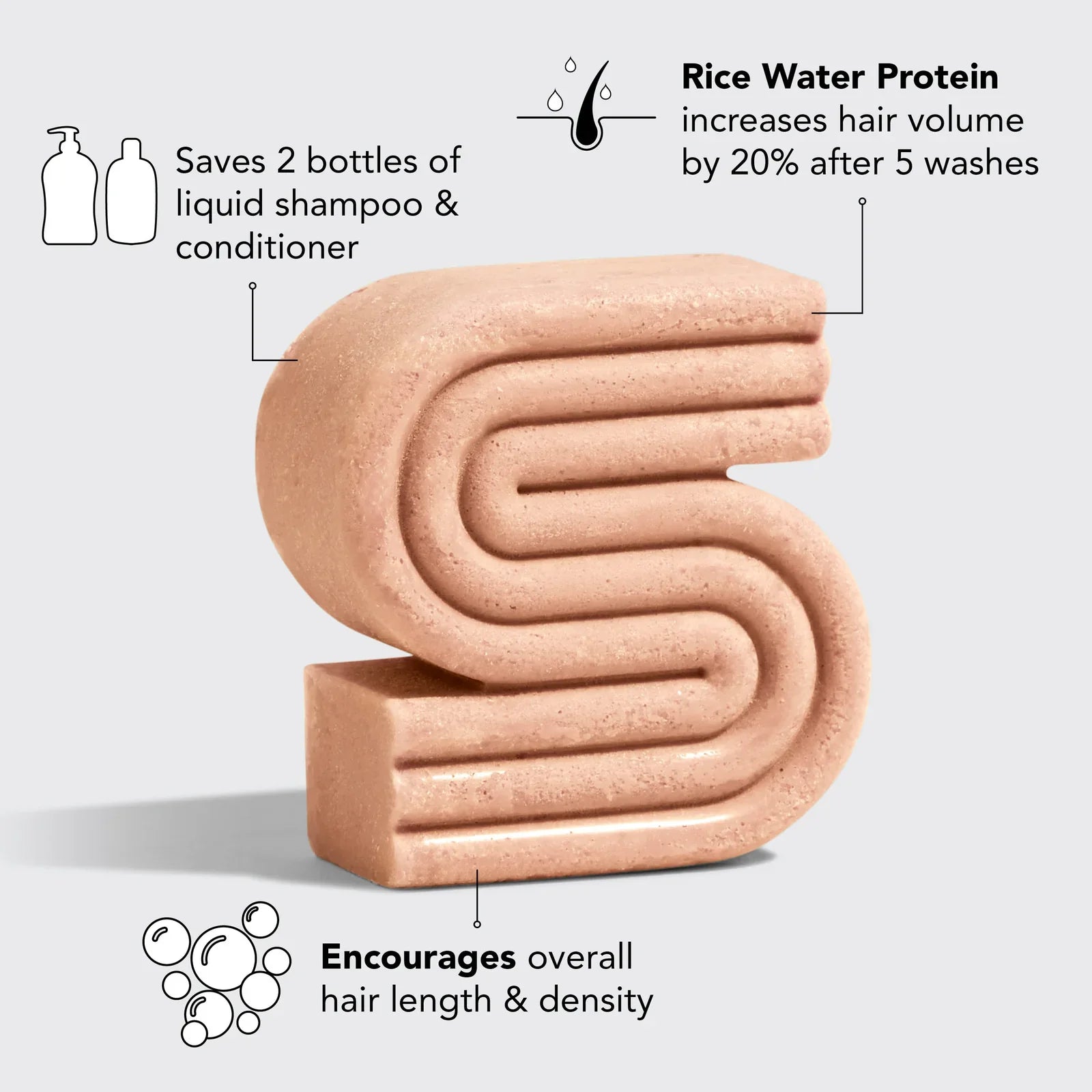 KITSCH Rice Water Shampoo & Conditioner Combo for Hair Growth - MANEPRINT