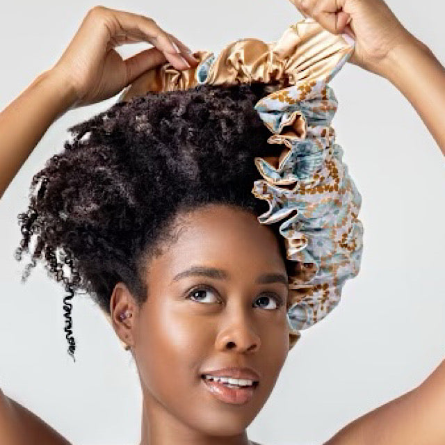 Bounce Curl Reversible Satin Hair Bonnet - MANEPRINT