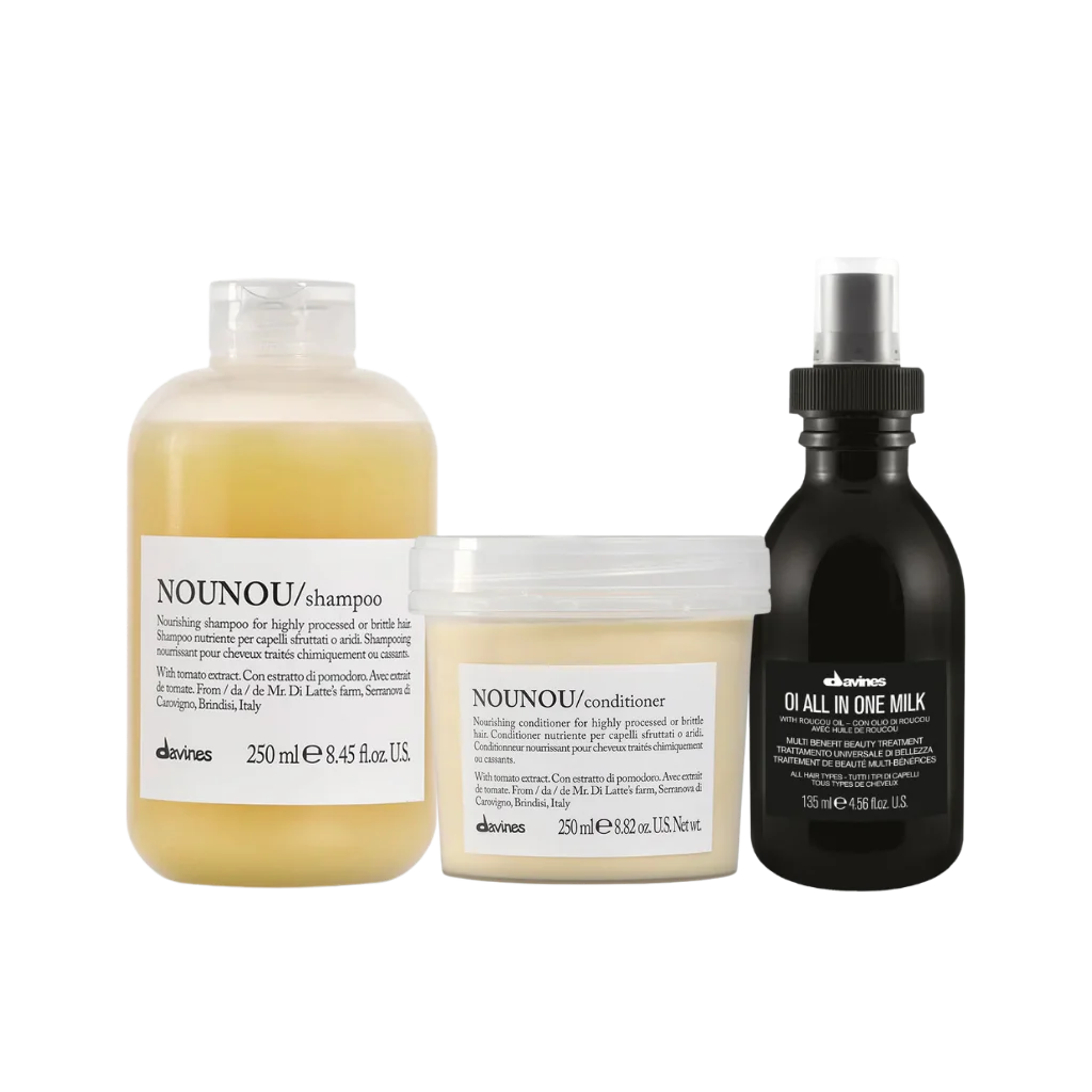 Davines NOUNOU Nourishing Shampoo 8.45 newest oz & NOUNOU Nourishing Conditioner 8.82