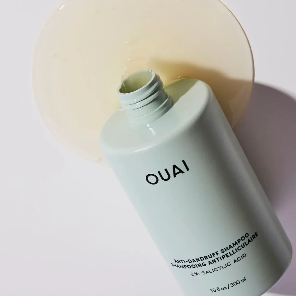 OUAI Anti-Dandruff Shampoo at MANEPRINT β a gentle cleanser that soothes the scalp, reduces flakes, and leaves hair refreshed. (1)