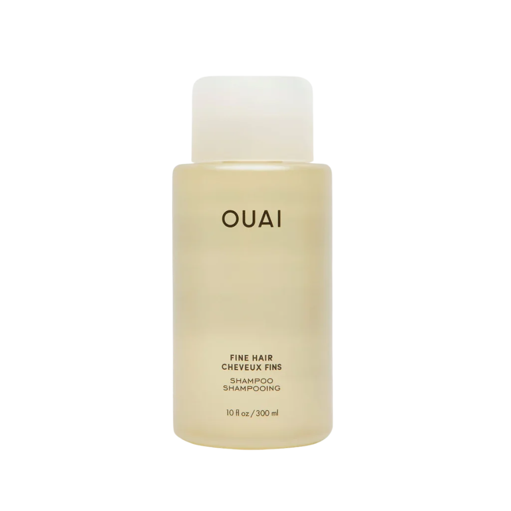 OUAI Fine Shampoo at MANEPRINT – a lightweight cleanser that adds volume, strengthens, and hydrates fine hair without weighing it down.