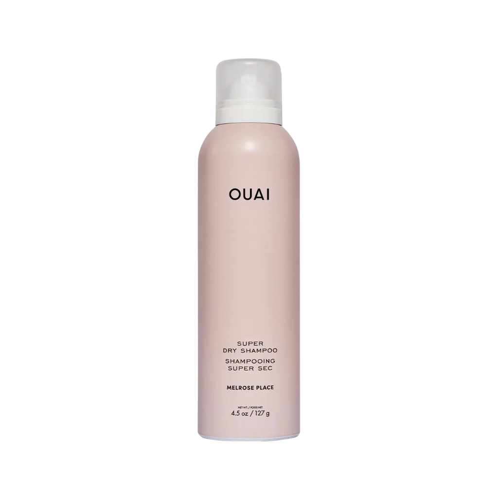 OUAI Melrose Place Super Dry Shampoo at MANEPRINT – an oil-absorbing dry shampoo that refreshes hair with volume and a signature floral scent.