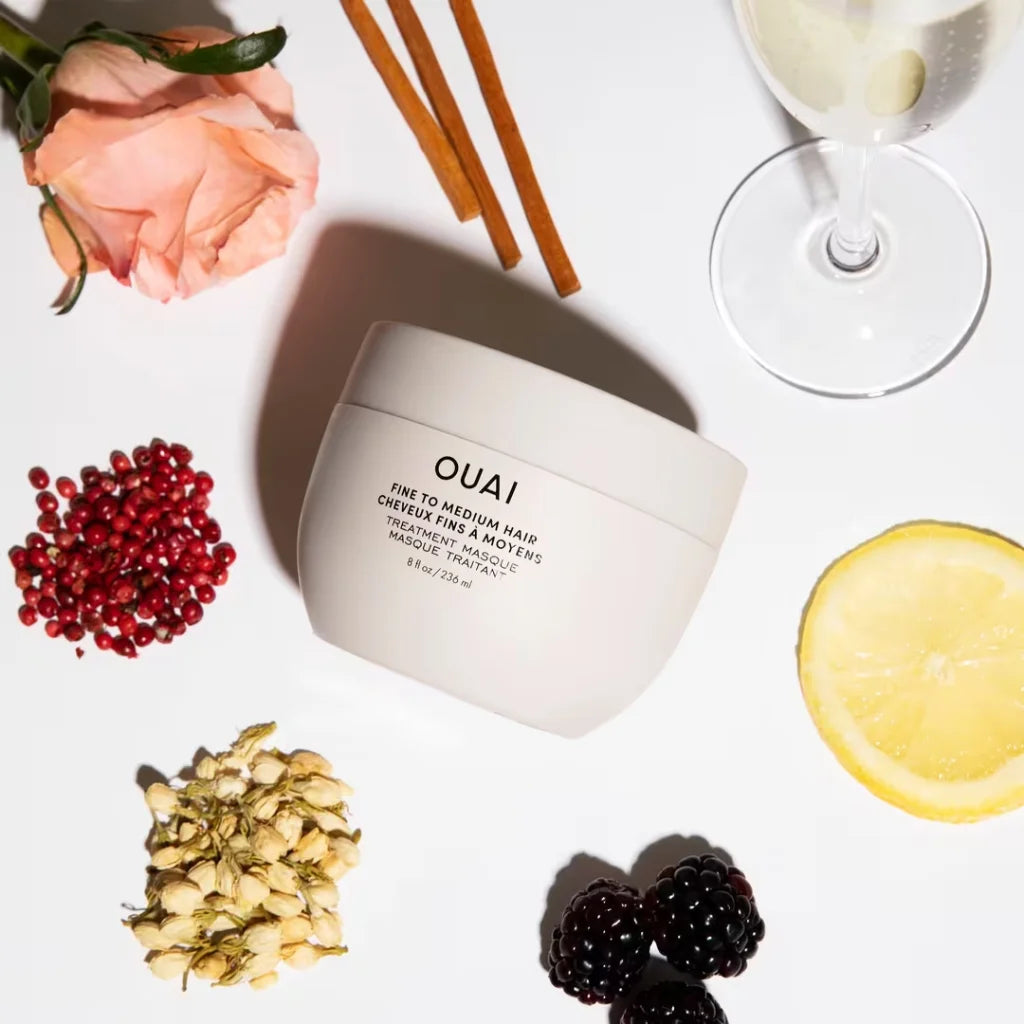 OUAI Fine/Medium Hair Treatment Masque at MANEPRINT – a lightweight yet nourishing mask that hydrates, smooths, and strengthens fine to medium hair. (1)