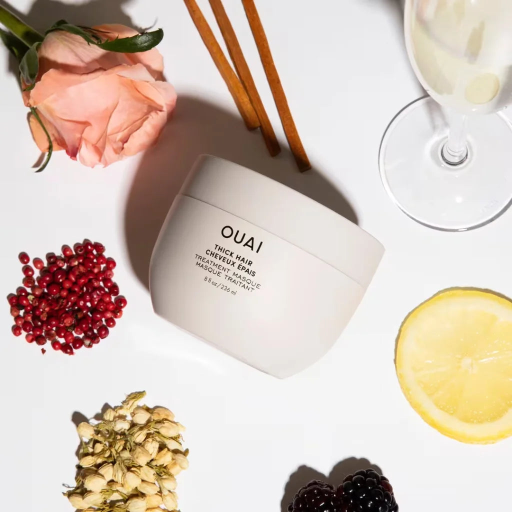 OUAI Thick Hair Treatment Masque at MANEPRINT – an intensive hair mask that deeply hydrates, smooths, and strengthens thick hair. (1)