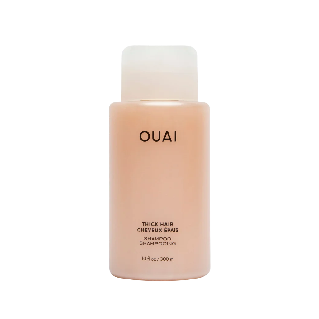 OUAI Thick Shampoo at MANEPRINT β a creamy, nourishing shampoo that cleanses and strengthens thick hair while adding softness and shine.
