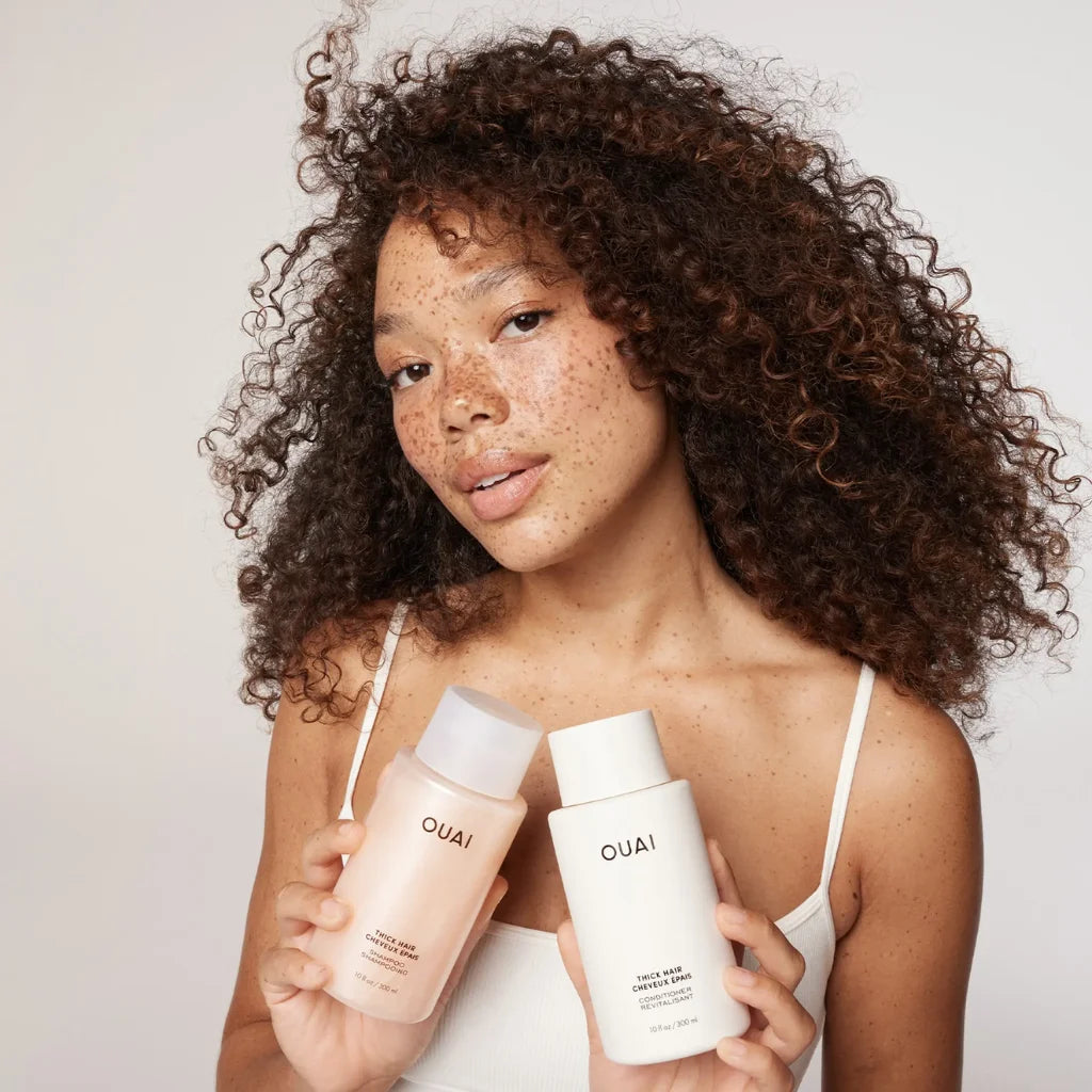 OUAI Thick Shampoo at MANEPRINT β a creamy, nourishing shampoo that cleanses and strengthens thick hair while adding softness and shine. (2)