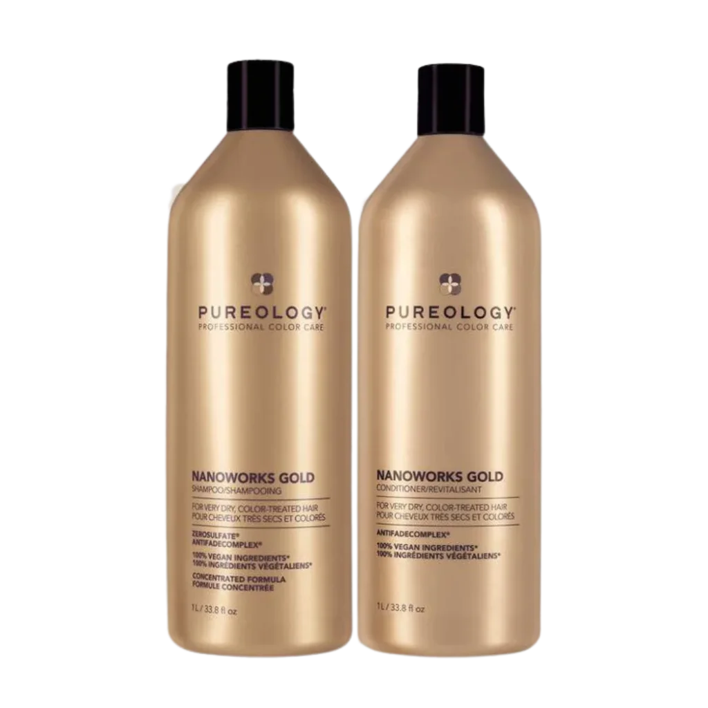 Pureology Nanoworks Gold Shampoo & Conditioner Set - MANEPRINT