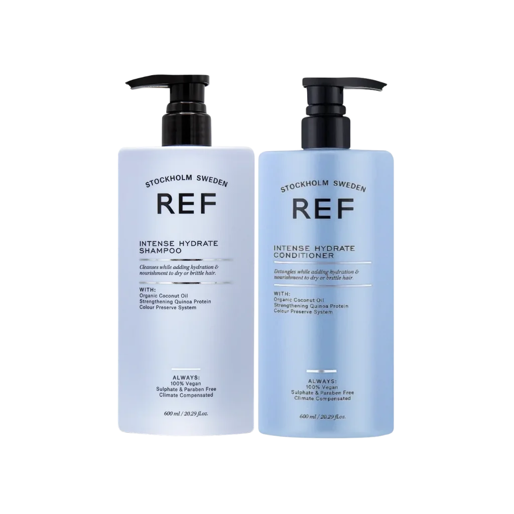 REF Intense Hydrate Shampoo & Conditioner Set at MANEPRINT – a moisturizing duo that gently cleanses, nourishes, and restores softness and shine to dry hair. (1)
