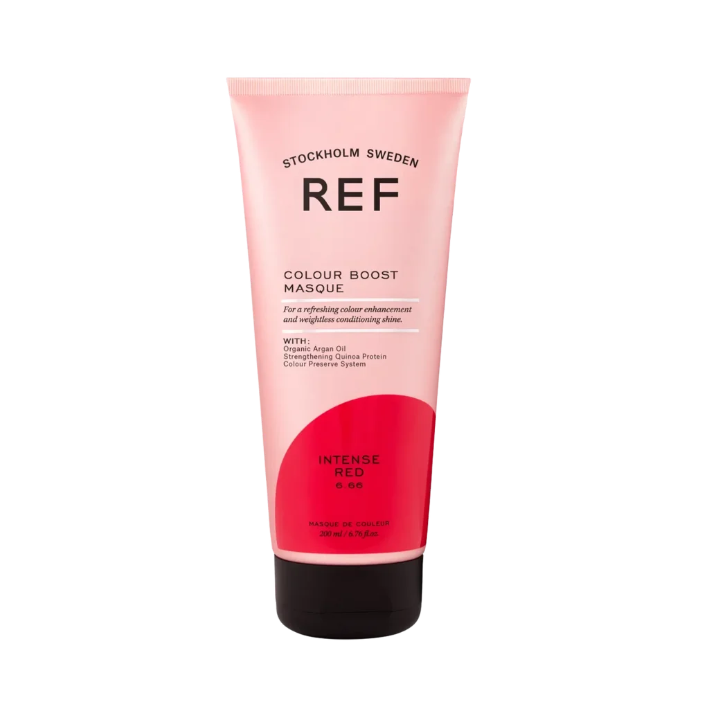 REF Intense Red Hair Masque at MANEPRINT – a nourishing color-depositing mask that refreshes and enhances red tones while deeply hydrating and strengthening hair.