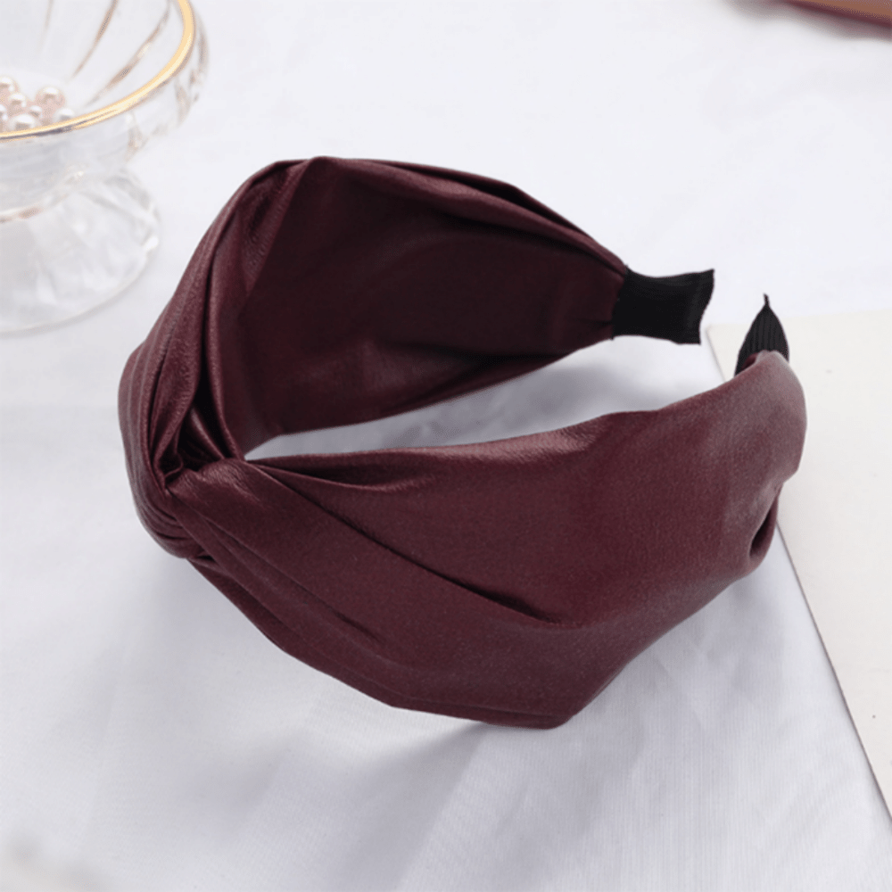 Retro Faux Leather Headband - North Authentic
