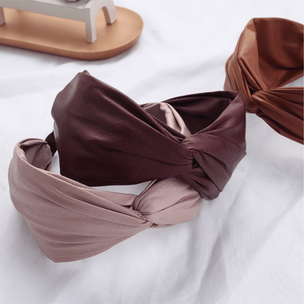 Retro Faux Leather Headband - North Authentic