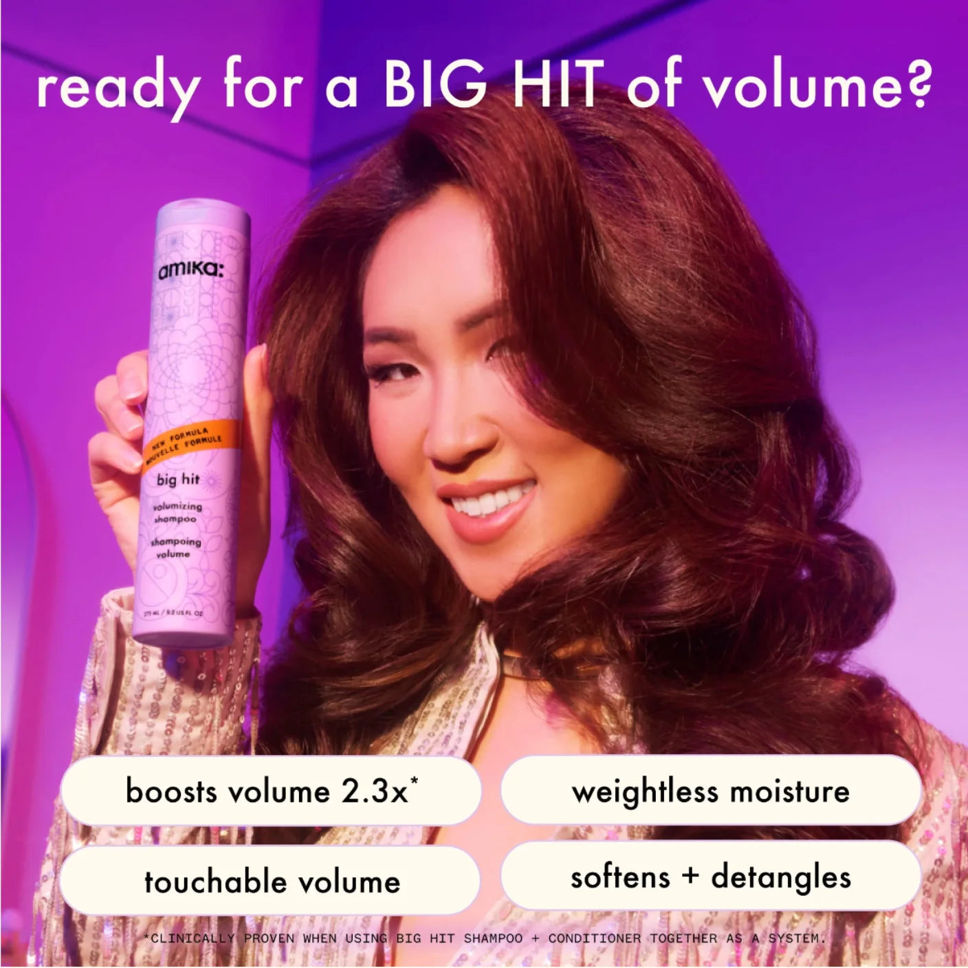 Amika Big Hit Volumizing Shampoo & Conditioner Set - MANEPRINT