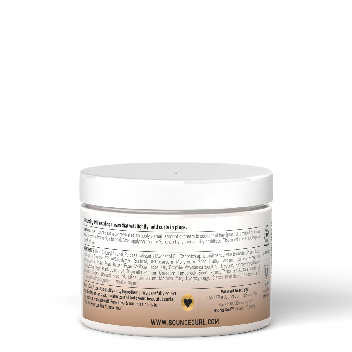 Bounce Curl Avocado & Rose Oil Clump & Define Cream - MANEPRINT