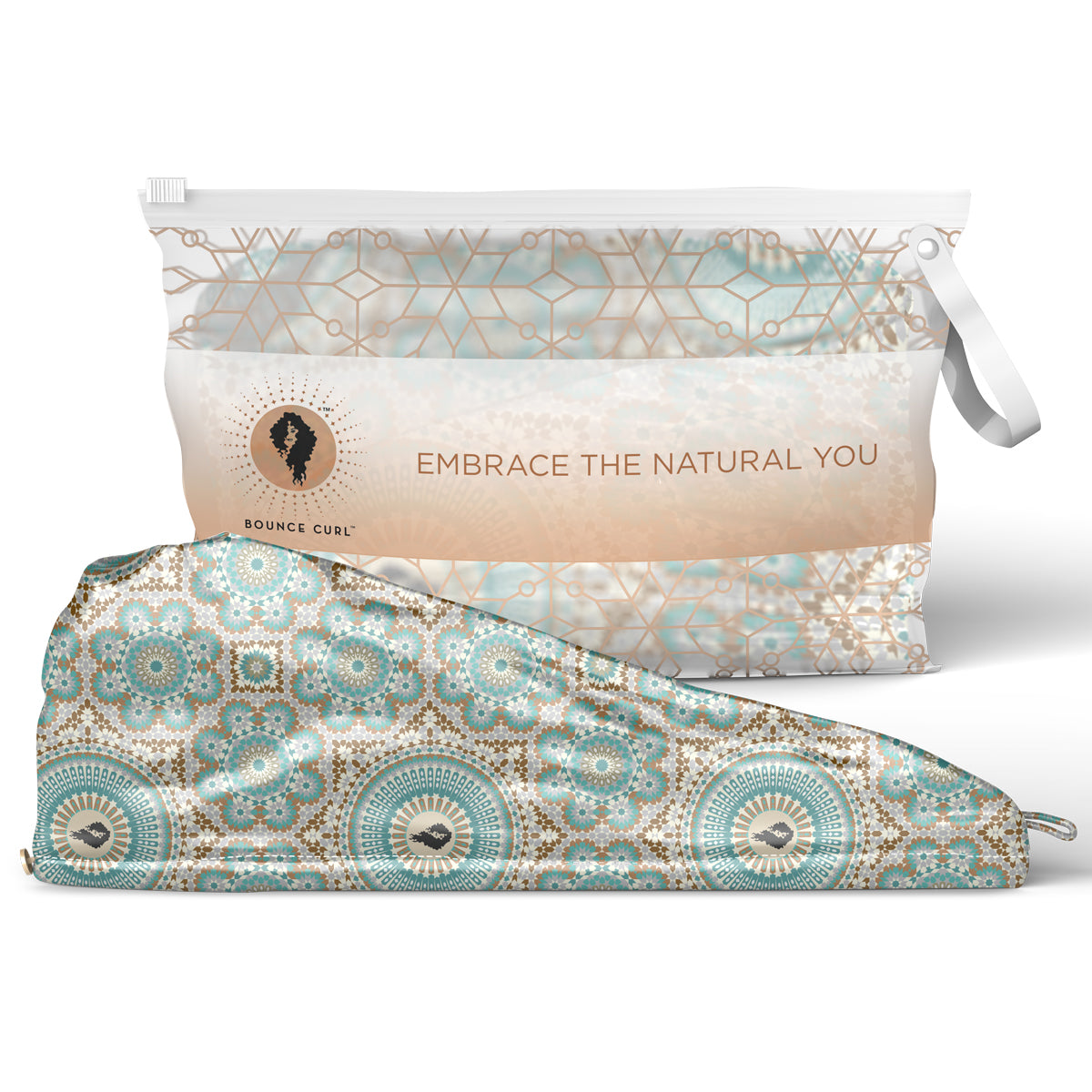 Bounce Curl Satin Microfiber Turban - MANEPRINT