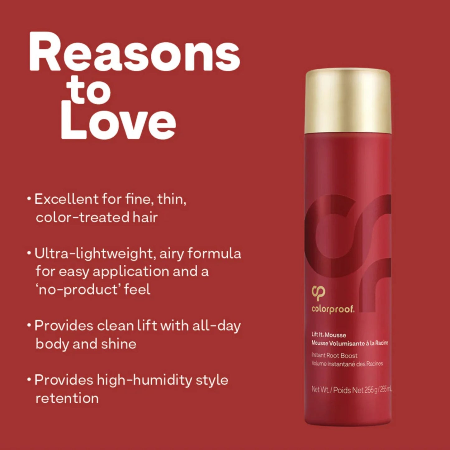 Colorproof Lift It® Mousse reasons to love