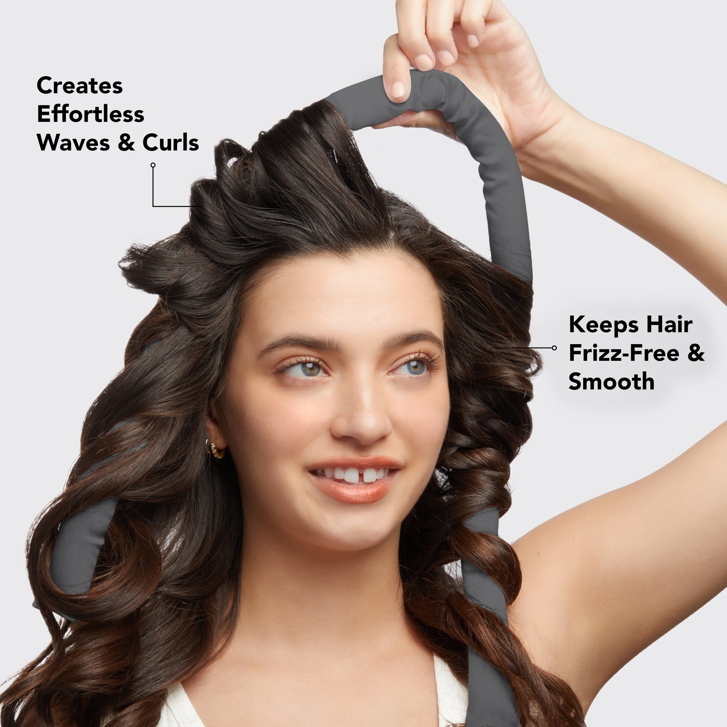 KITSCH Heatless Hair Curler in Satin - Charcoal