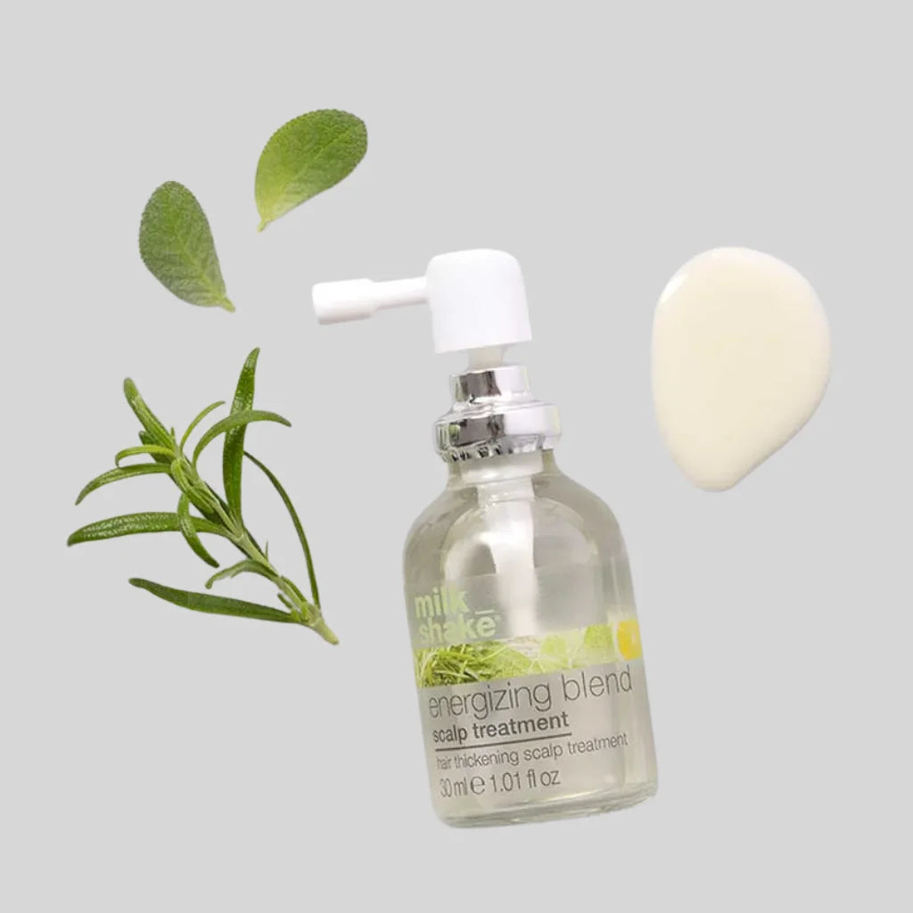 milk_shake Energizing Blend Scalp Treatment at MANEPRINT – a revitalizing leave-in treatment that stimulates the scalp, strengthens hair, and helps reduce thinning. (1)