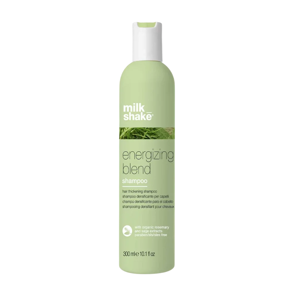 milk_shake Energizing Blend Shampoo at MANEPRINT – a gentle cleanser that invigorates the scalp, strengthens hair, and helps reduce thinning and breakage.