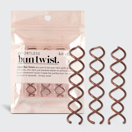 KITSCH Bun Twist 3pc (Brown) - MANEPRINT