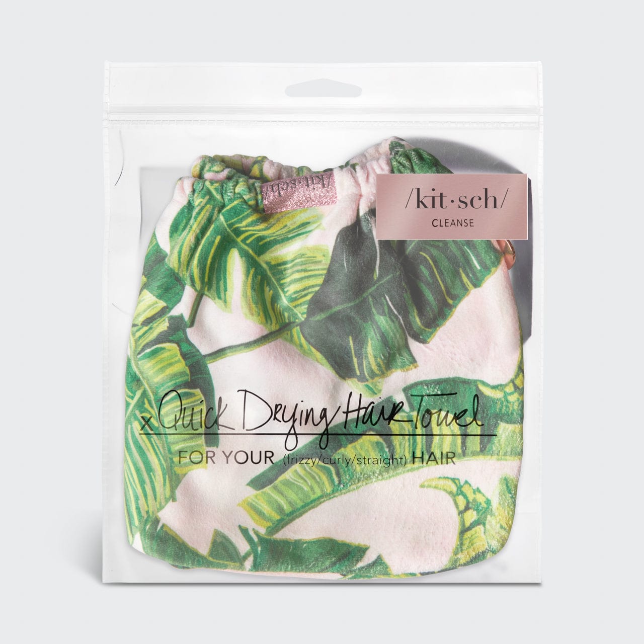 KITSCH Microfiber Hair Towel in Palm Print