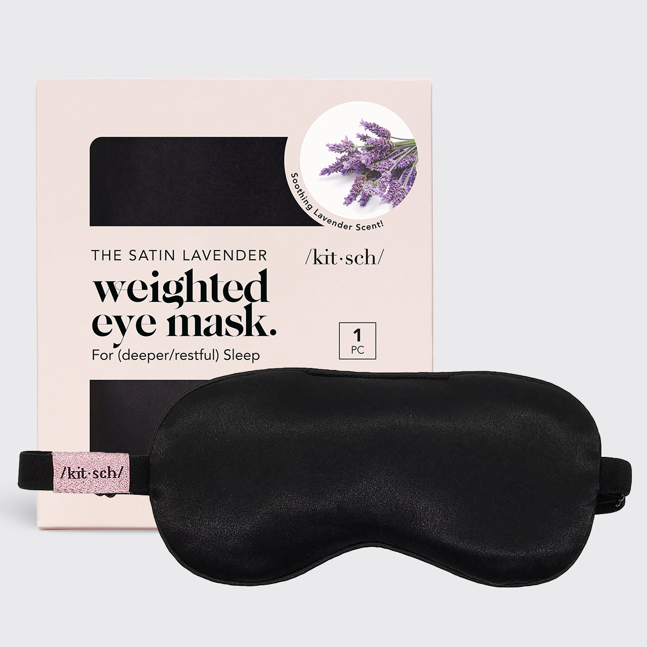 KITSCH The Lavender Weighted Satin Eye Mask