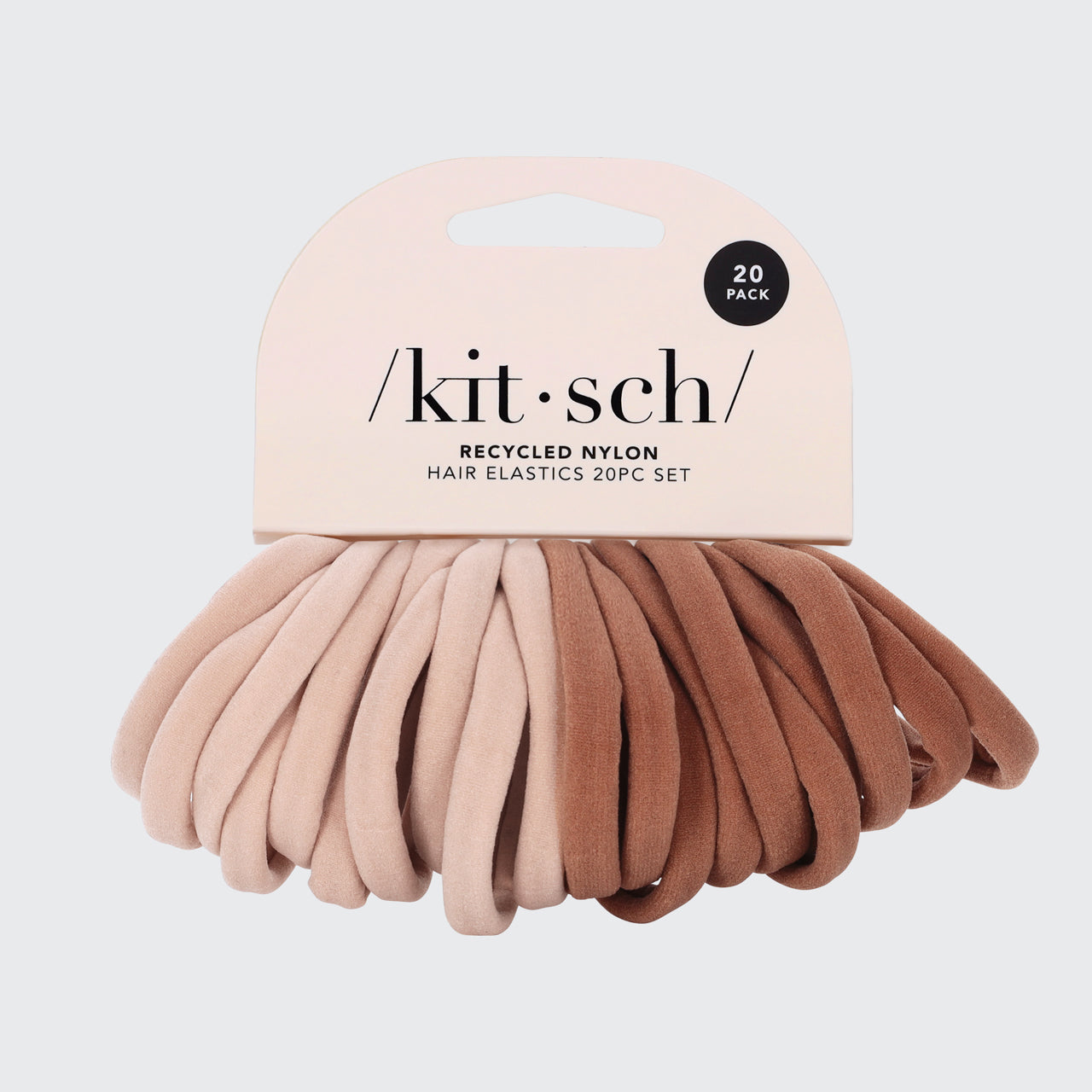 KITSCH Elastic Hair Ties 20 Pack - Blush