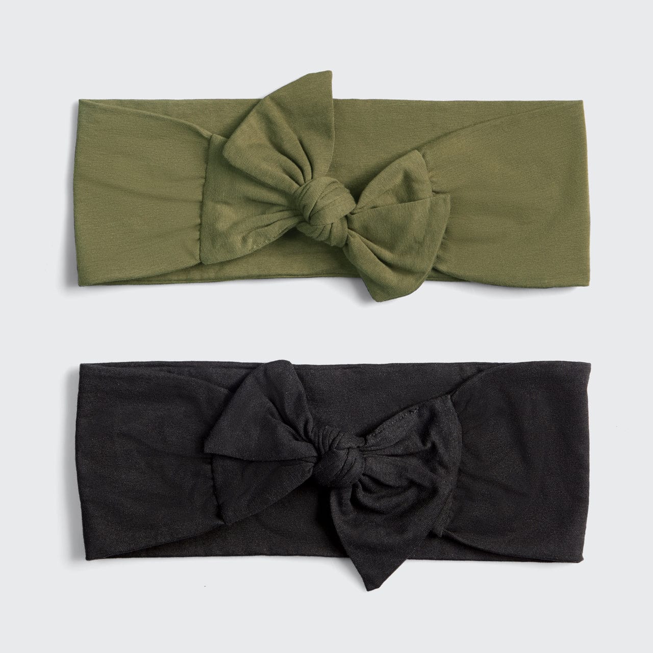 KITSCH Cotton Adjustable Headband 2pc - Moss