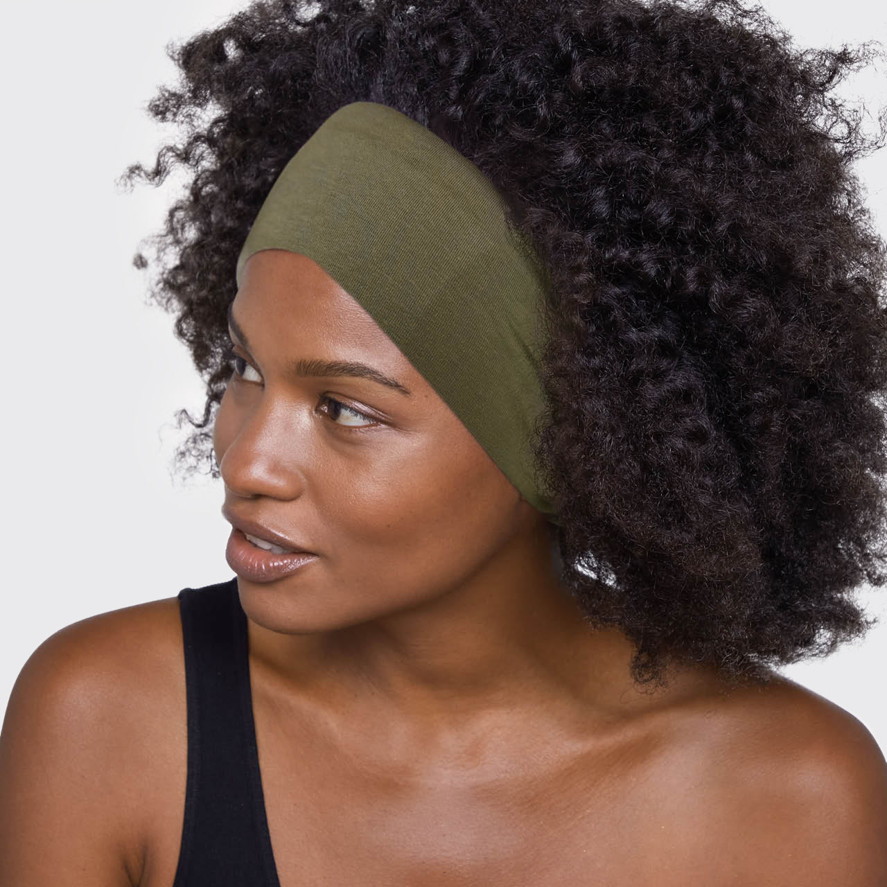 KITSCH Cotton Adjustable Headband 2pc - Moss