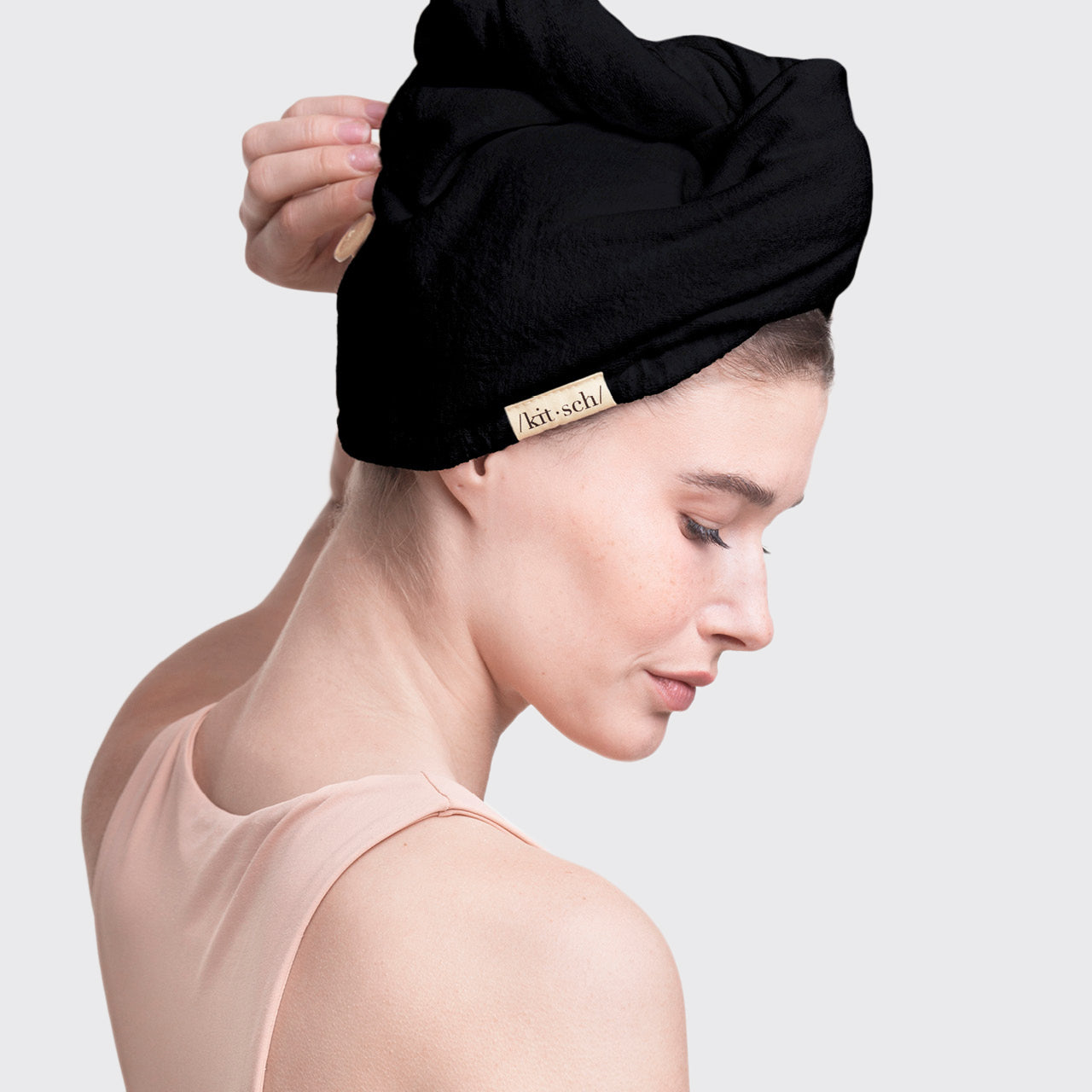 KITSCH Eco-Friendly Hair Towel - Black