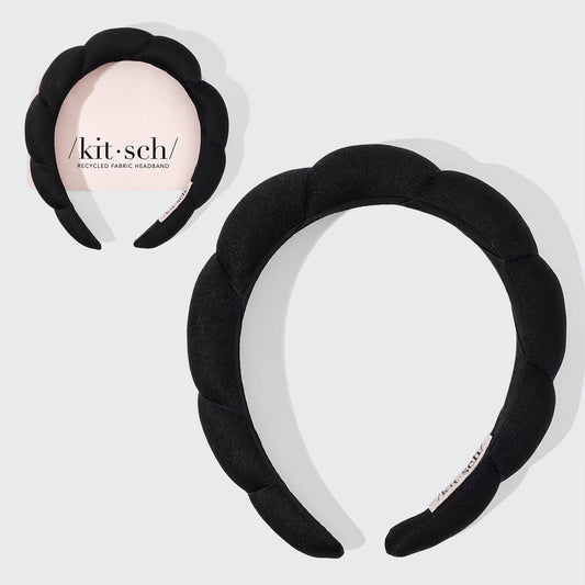 KITSCH Recycled Fabric Cloud Headband 1pc - Black