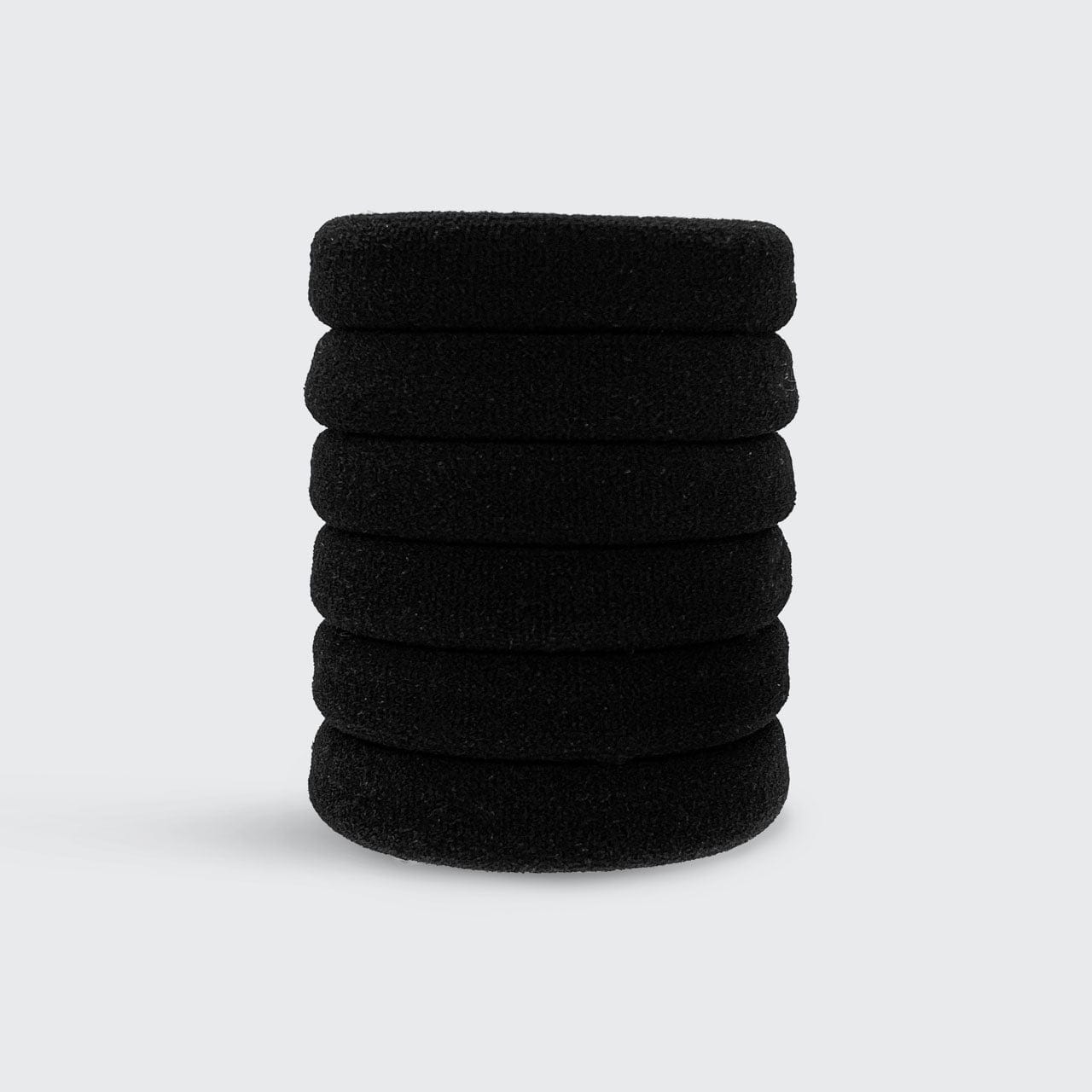 KITSCH Recycled Nylon Thick Elastics 6pc- Black