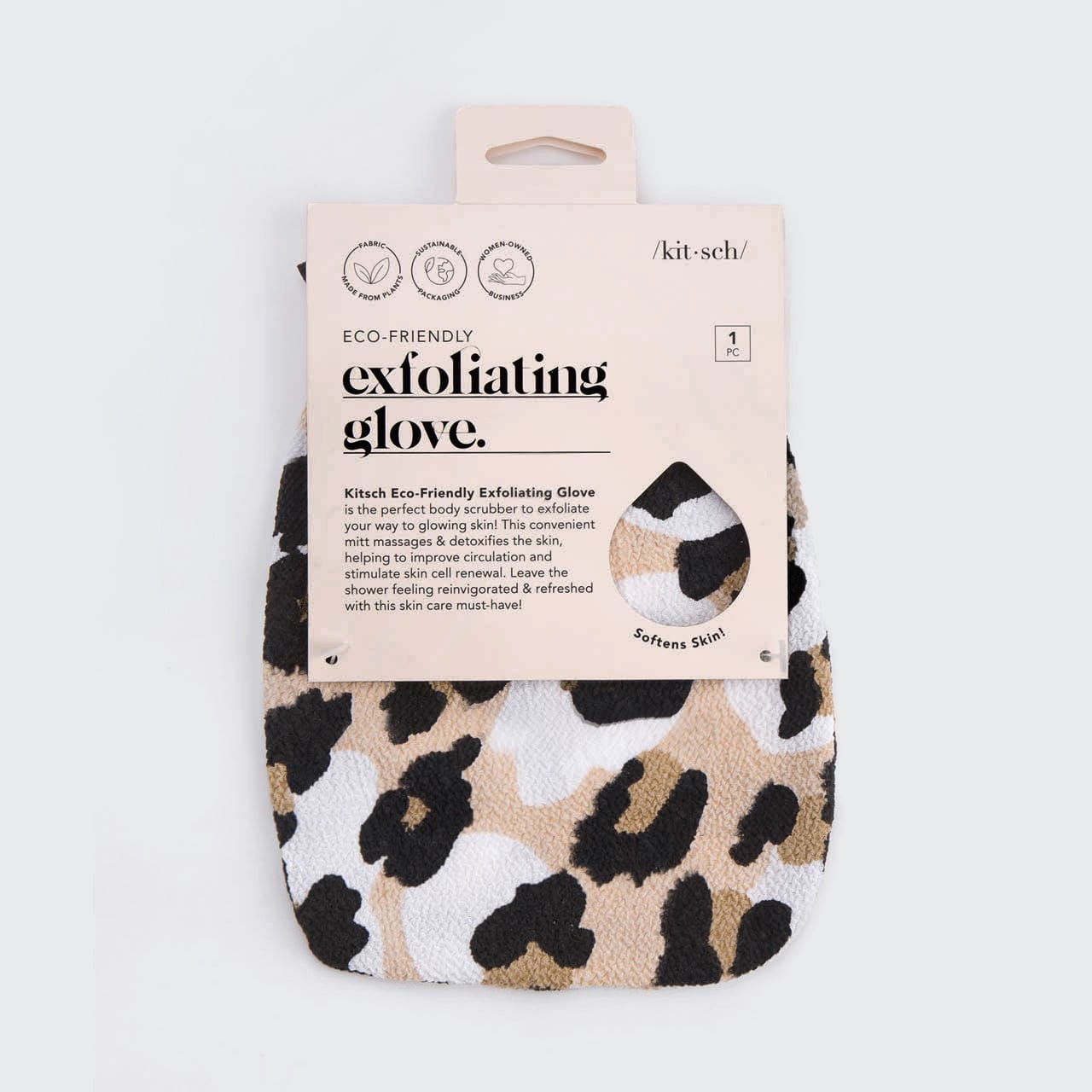 KITSCH Exfoliating Glove - Leopard