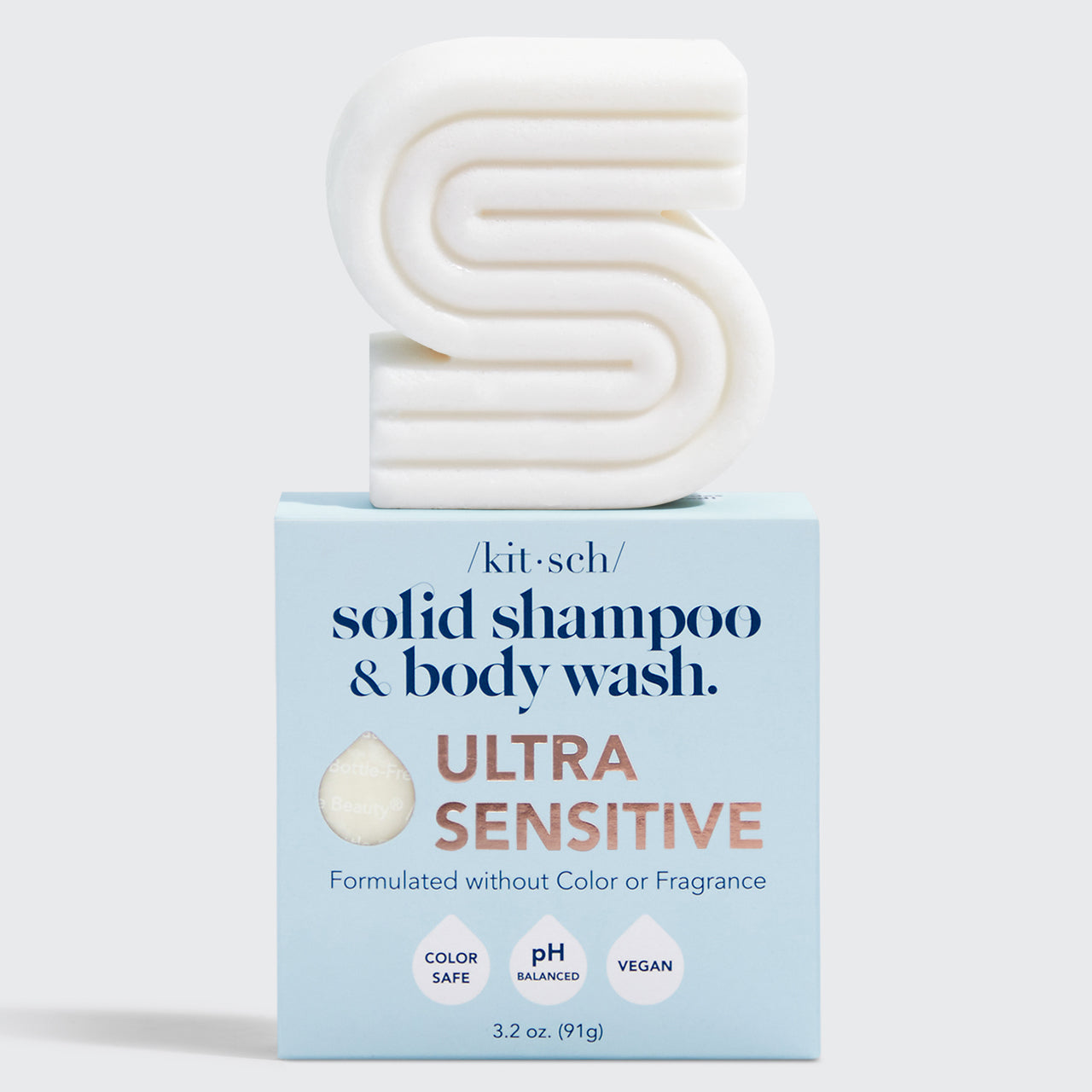 KITSCH Ultra Sensitive Shampoo & Body Wash Bar Fragrance Free