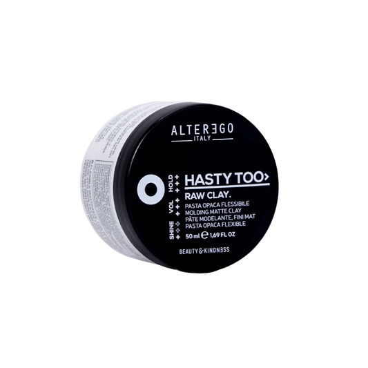 Alter Ego Raw Clay at MANEPRINT – a matte styling clay that provides strong hold, texture, and definition for natural, long-lasting styles.