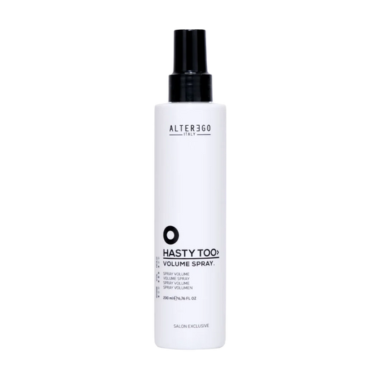 Alter Ego Too Hasty Volume Spray at MANEPRINT – a lightweight spray that adds body, lift, and long-lasting volume while protecting hair during styling.